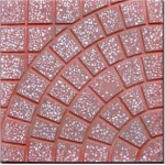 Gạch đá mài Terrazzo 40x40 rẻ quạt đỏ