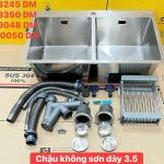 CHẬU RỬA CHÉN CREAVE INOX 304 BÓNG MỜ  8350DM