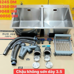 CHẬU RỬA CHÉN CREAVE INOX 304 BÓNG MỜ 8245 DM