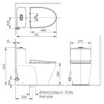 Bàn cầu 1 khối INAX AC-989VN chống bám bẩn