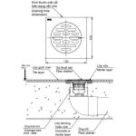 Phễu thoát sàn chống hôi INAX  FDV-12 (120x120)