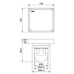Phễu Thoát Sàn Inax FDV-10F Vuông 100x100 mm (Ø90)
