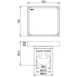 Phễu Thoát Sàn Inax FDV-12F Vuông 120x120 mm (Ø90)