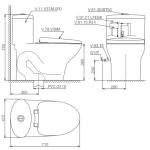Bàn cầu Viglacera V37M kèm vòi xịt VG826