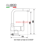 Vòi Rửa Chén Nóng Lạnh Argo G-0555P-10