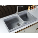 Chậu rửa ch&eacute;n đ&aacute; nh&acirc;n tạo Việt Mỹ S2N-16