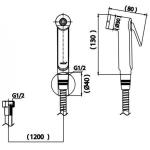 Vòi xịt vệ sinh COTTO CT9912#CR màu bạc