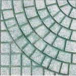 Gạch đá mài Terrazzo 40x40 rẻ quạt xanh