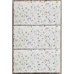 Gạch terrazzo 300x600 đá KIS hạt lớn nền xám trắng