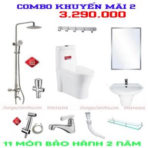 BỘ COMBO BÀN CẦU NHÀ TẮM TRỌN BỘ VICTORY 11 SẢN PHẨM 