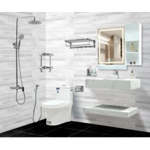 BỘ COMBO BÀN CẦU NHÀ TẮM TRỌN BỘ  06 VICTORY VIC 9 SẢN PHẨM 