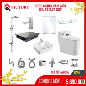 BỘ COMBO BÀN CẦU NHÀ TẮM TRỌN BỘ 6054