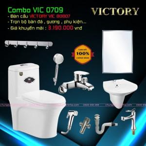 BỘ COMBO BÀN CẦU NHÀ TẮM TRỌN BỘ VICTORY VIC 0709