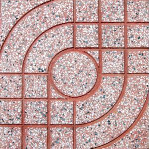 Gạch đá mài Terrazzo 40x40 mắt nai đỏ