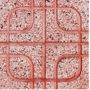 Gạch đá mài Terrazzo 40x40 mắt  phụng đỏ