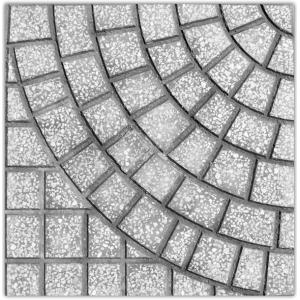 Gạch đá mài Terrazzo 40x40 rẻ quạt xám