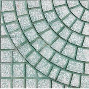 Gạch đá mài Terrazzo 40x40 rẻ quạt xanh