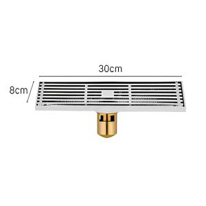 Phễu thoát sàn VICTORY đồng thau 80x300 mm VIC TS018