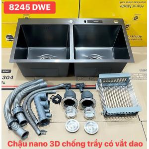 CHẬU RỬA CHÉN LEAD INOX 304 NANO XÁM 8245DWE