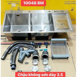 CHẬU RỬA CHÉN LEAD INOX 304 BÓNG MỜ 10048BM