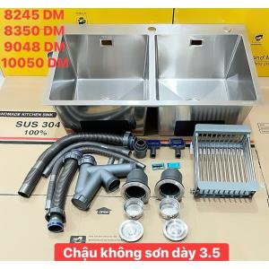 CHẬU RỬA CHÉN LEAD INOX 304 BÓNG MỜ 8245 DM