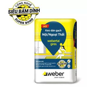 Keo dán gạch khổ  lớn Webertai Gres xám