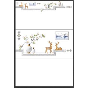 Gạch 30x60 PAK bộ trắng trơn thân viền điểm AKC3601