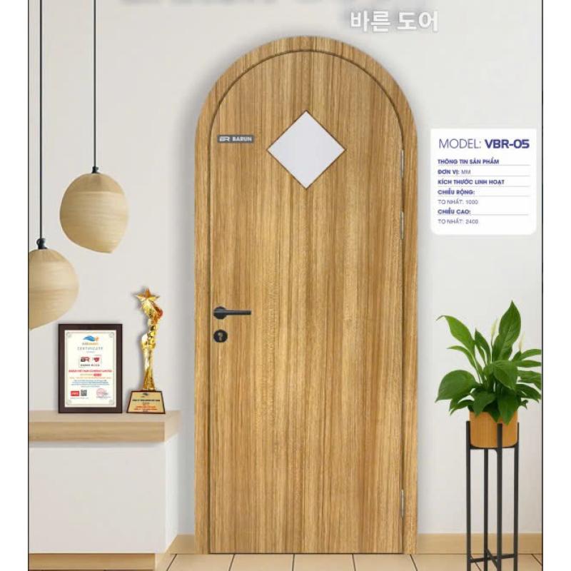 Cửa nhựa Vòm Barun Korea ô kiếng VBR-05