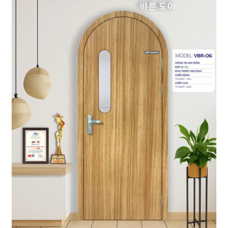 Cửa nhựa Vòm Barun Korea ô kiếng VBR-06