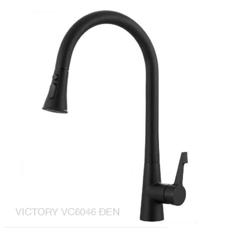 Vòi rửa chén nóng lạnh rút dây VICTORY VIC VC6046 đen