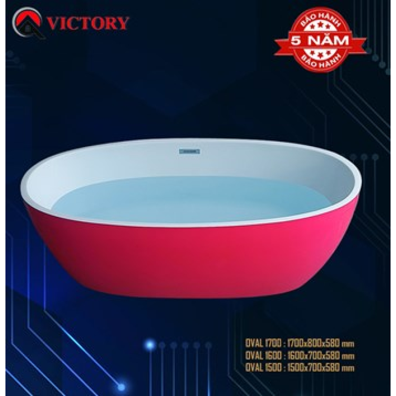 BỒN TẮM NẰM VICTORY OVAL MÀU HỒNG CHERY