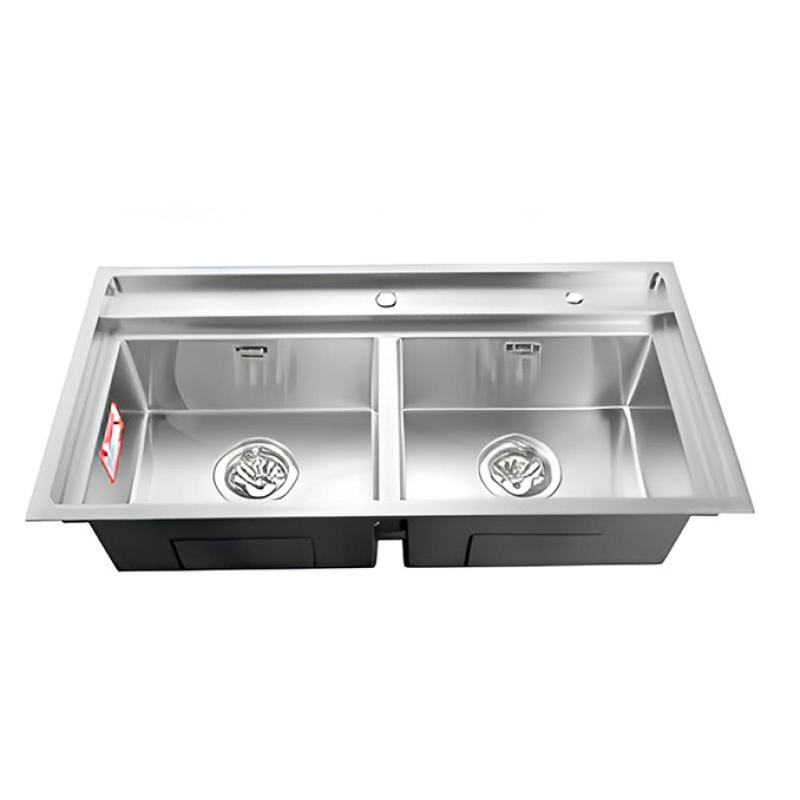 Chậu rửa ch&eacute;n đ&uacute;c 2 hộc đều KASSANI KD 4203CV