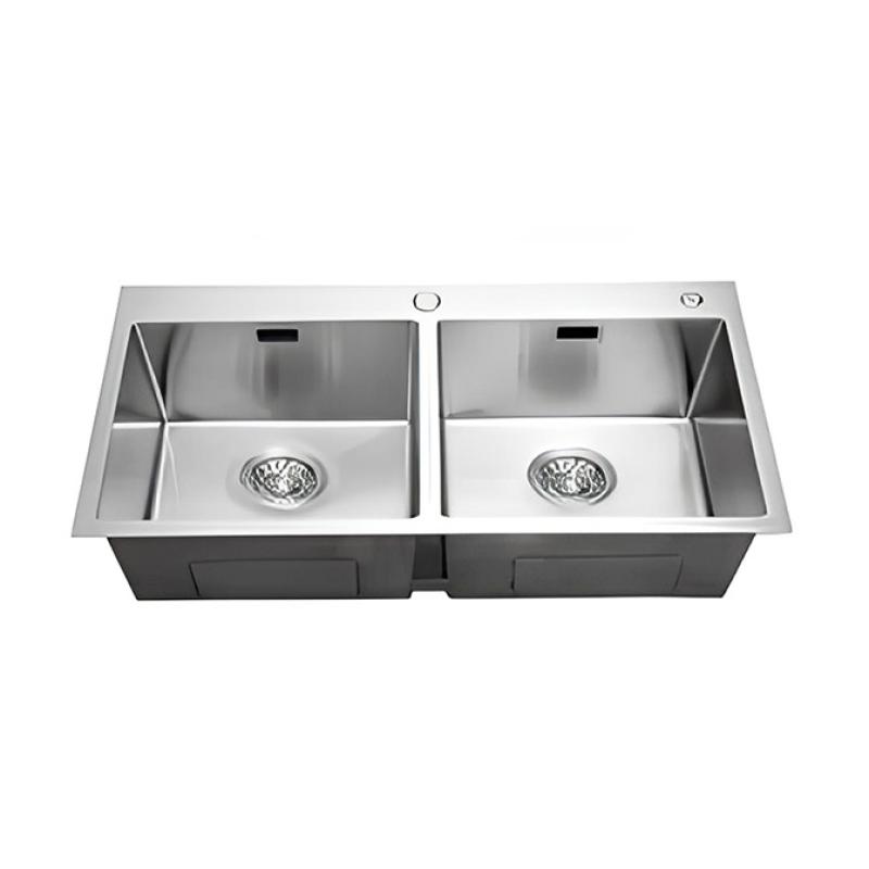 Chậu rửa ch&eacute;n đ&uacute;c 2 hộc đều KASSANI KD 4215CV