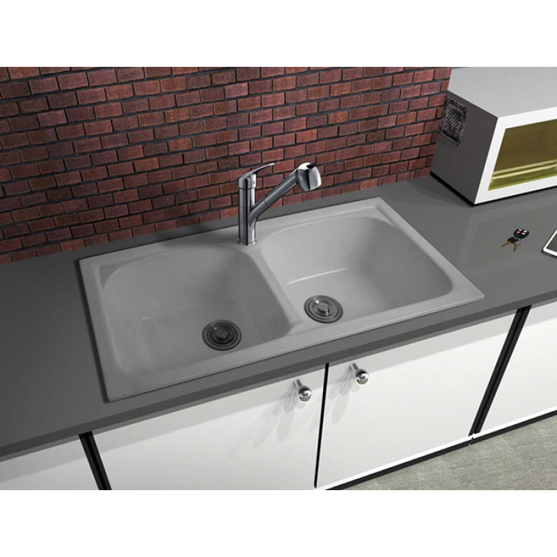 Chậu rửa ch&eacute;n đ&aacute; nh&acirc;n tạo Việt Mỹ C2N-04