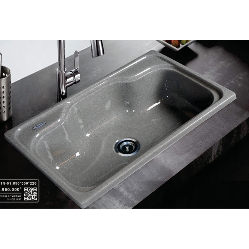 Chậu rửa ch&eacute;n đ&aacute; nh&acirc;n tạo Việt Mỹ S1N-01