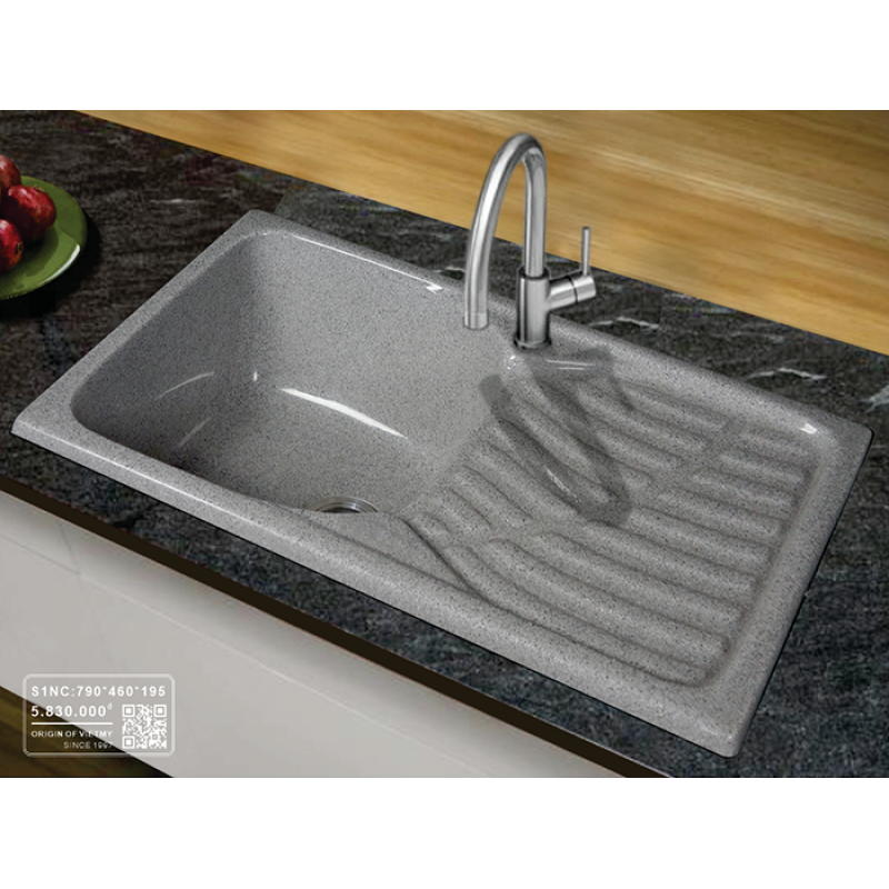 Chậu rửa ch&eacute;n đ&aacute; nh&acirc;n tạo Việt Mỹ S1NC-01