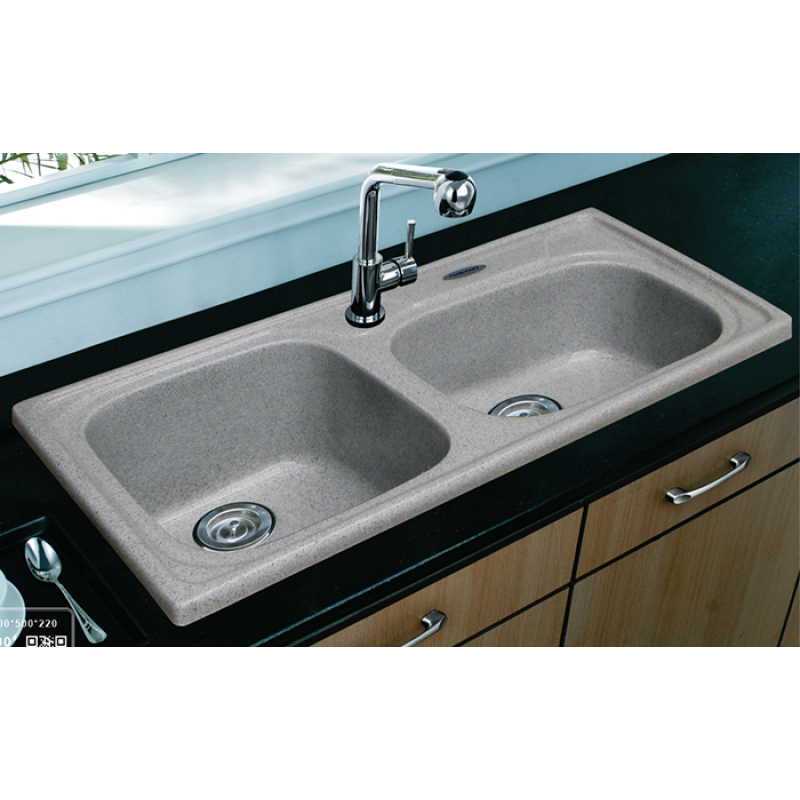 Chậu rửa ch&eacute;n đ&aacute; nh&acirc;n tạo Việt Mỹ S2N-03