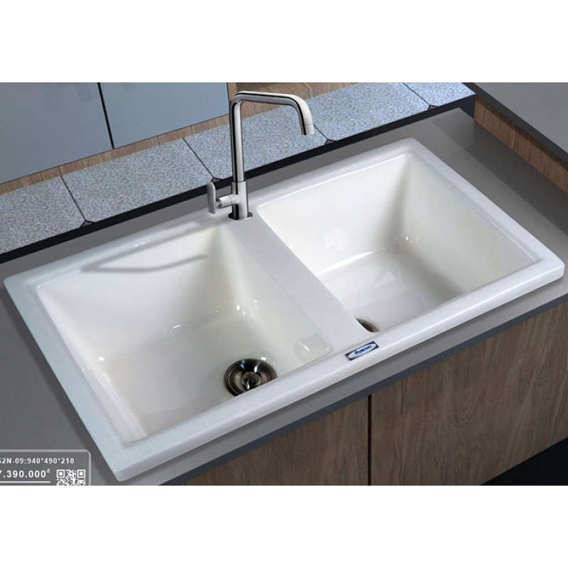 Chậu rửa ch&eacute;n đ&aacute; nh&acirc;n tạo Việt Mỹ C2N-09