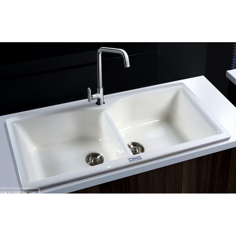 Chậu rửa ch&eacute;n đ&aacute; nh&acirc;n tạo Việt Mỹ S2N-11