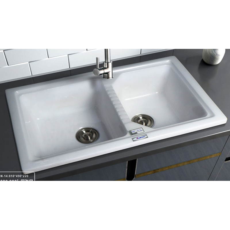 Chậu rửa ch&eacute;n đ&aacute; nh&acirc;n tạo Việt Mỹ S2N-14