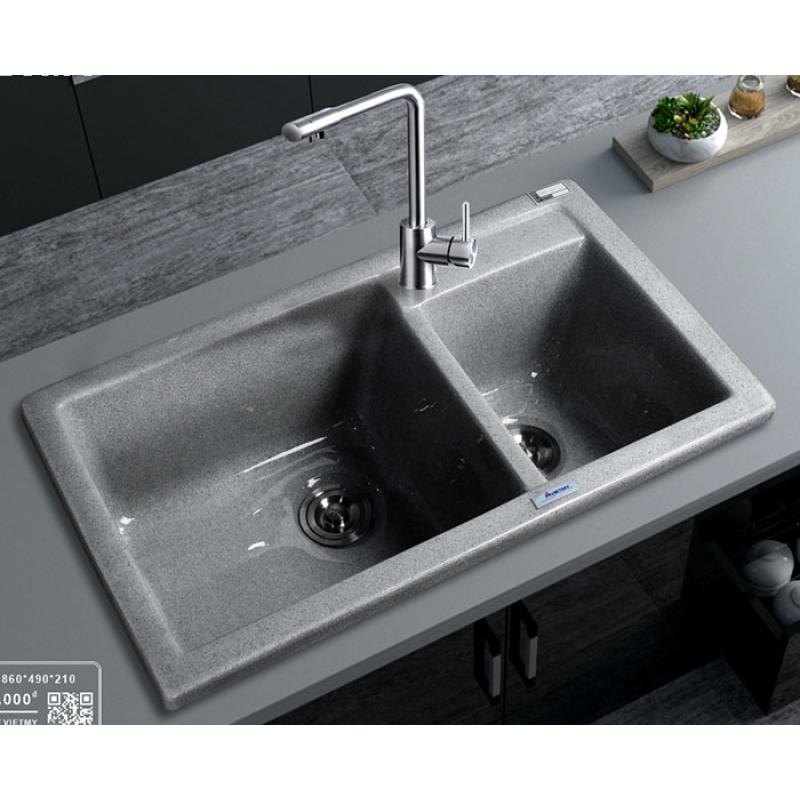 Chậu rửa ch&eacute;n đ&aacute; nh&acirc;n tạo Việt Mỹ S2N-15