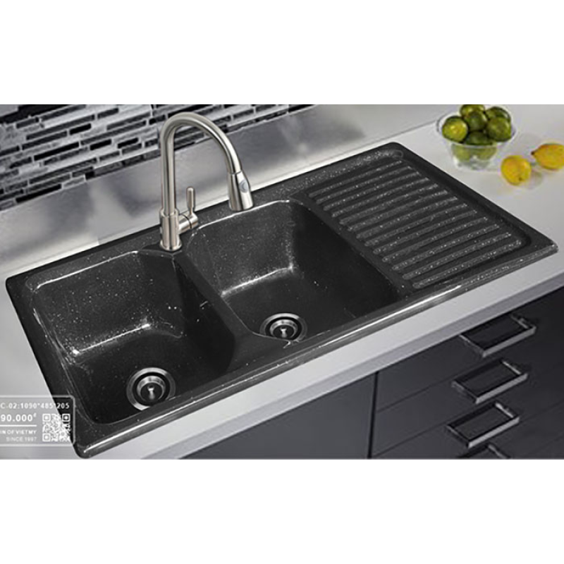 Chậu rửa ch&eacute;n đ&aacute; nh&acirc;n tạo Việt Mỹ S2NC-02