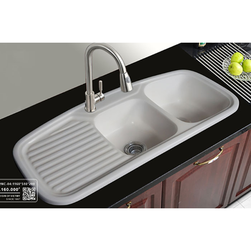 Chậu rửa ch&eacute;n đ&aacute; nh&acirc;n tạo Việt Mỹ S2NC-04