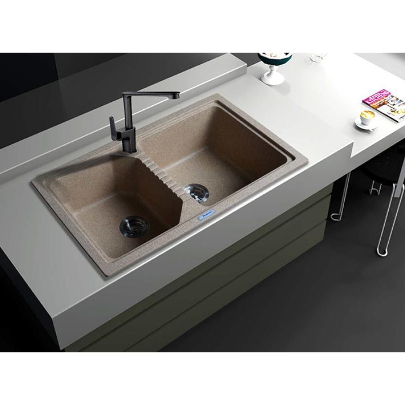 Chậu rửa ch&eacute;n đ&aacute; nh&acirc;n tạo Việt Mỹ  V2N-02
