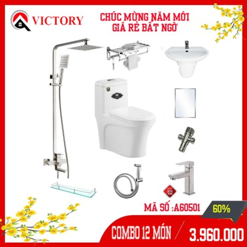 BỘ COMBO BÀN CẦU NHÀ TẮM TRỌN BỘ VICTORY STANDARD 2