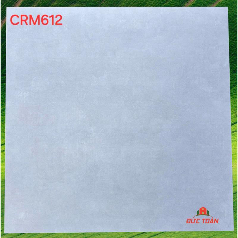 Gạch 600x600 men mờ vân đá xi măng xám nhạt CRM 612