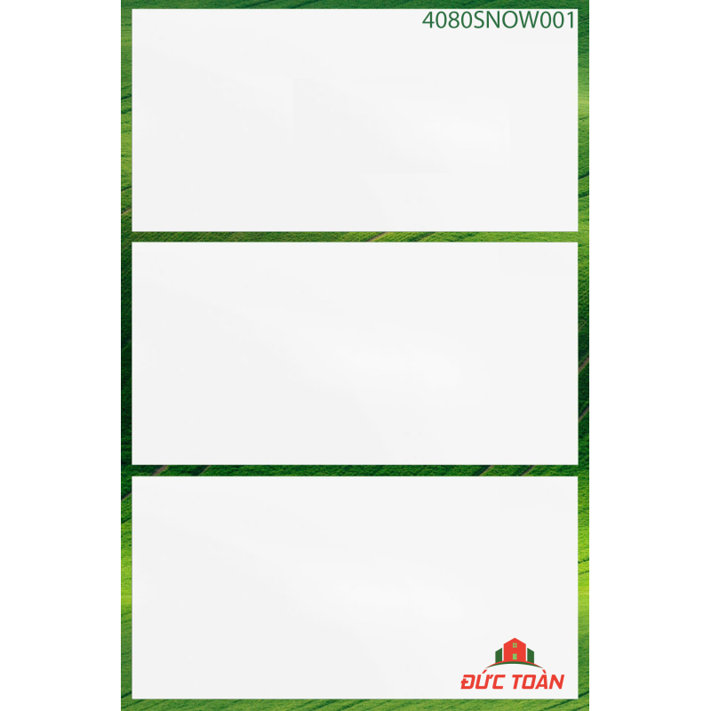 Gạch Đồng Tâm trắng trơn 400x800 mm 4080SNOW001-H+