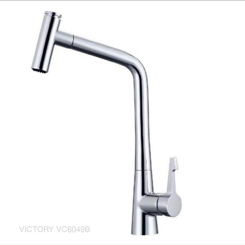 Vòi rửa chén nóng lạnh rút dây VICTORY VIC VC6049B