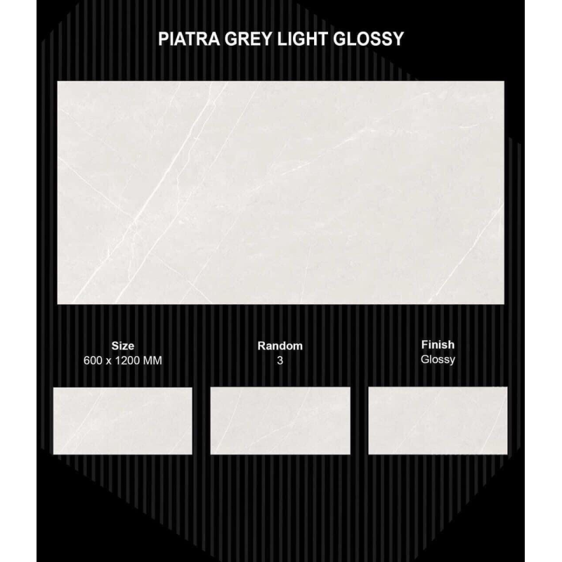 Gạch Ấn Độ 600x1200 mm PIATRA GREY LIGHT GLOSSY