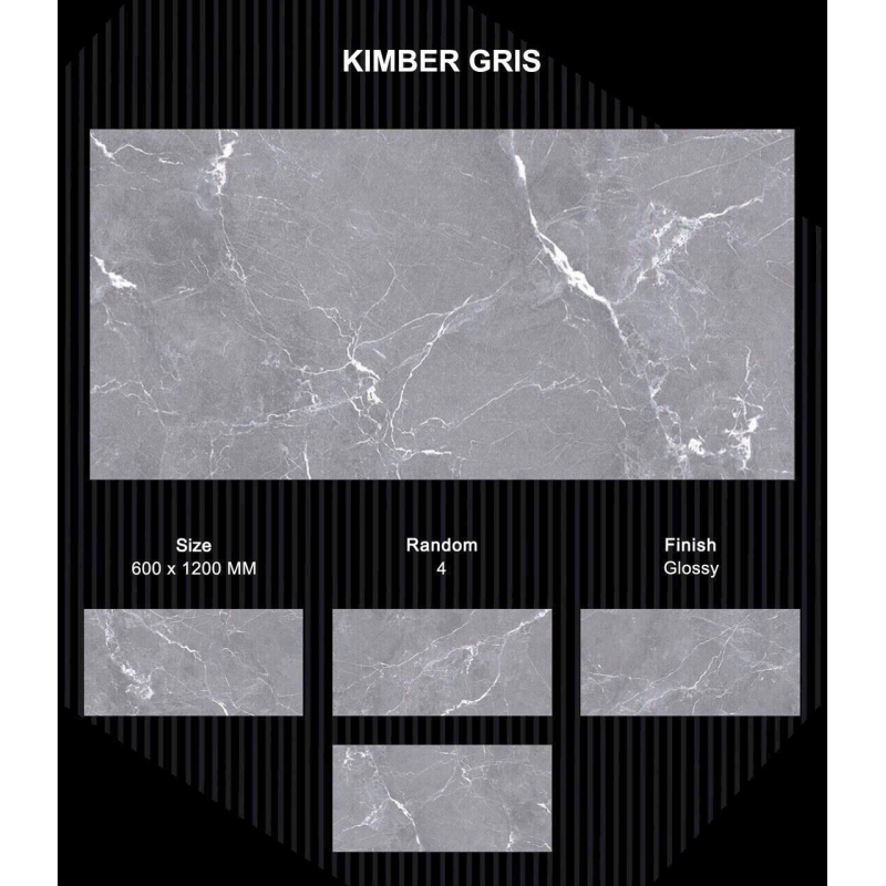 Gạch Ấn Độ 600x1200 mm KIMBER GRIS